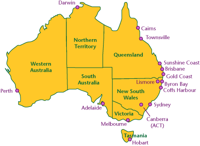Map d'Australie