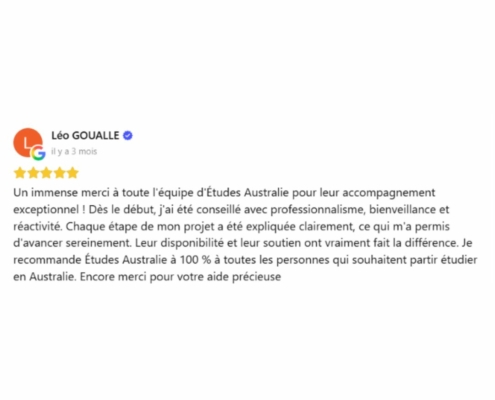 Message Leo Google Avis